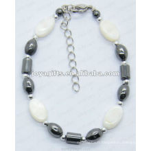 Bracelet en perles de riz avec hématite